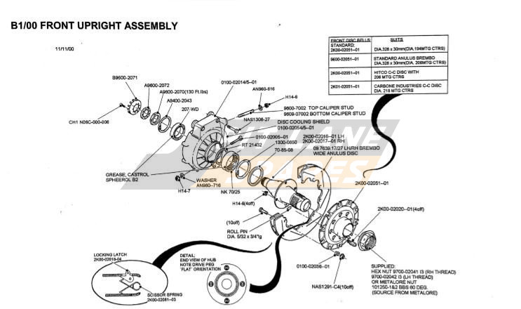 FRONT UPRIGHT ASSEMBLY Diagram